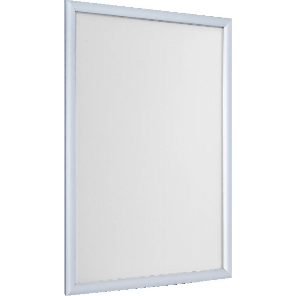 Klapprahmen Snap frame, B1, spitze Ecken, silber, Aluminium, Profil 25mm, DIN A2