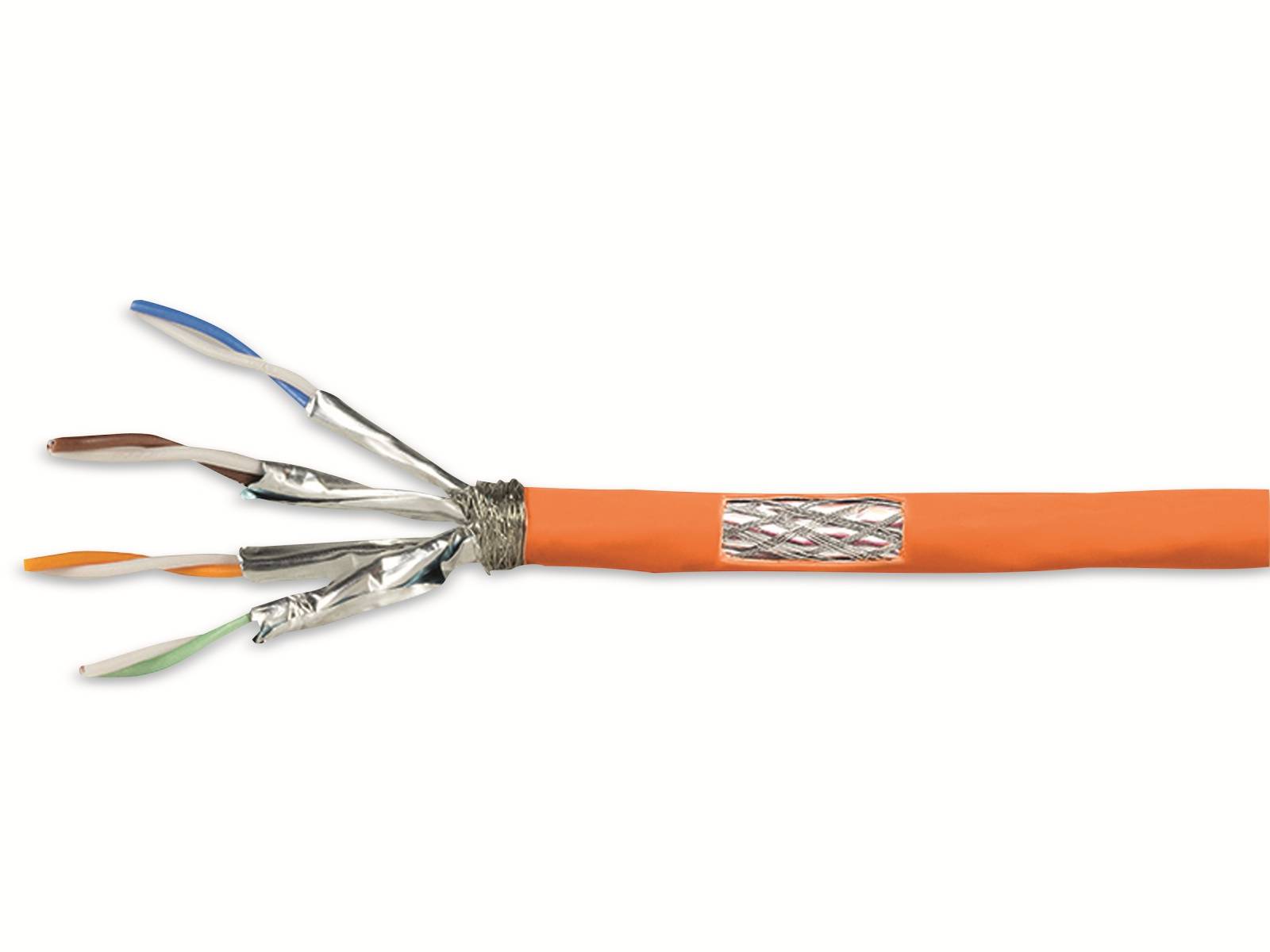 LOGILINK CAT.7 Datenkabel CPV0059, Installation, AWG23, orange, 50 m