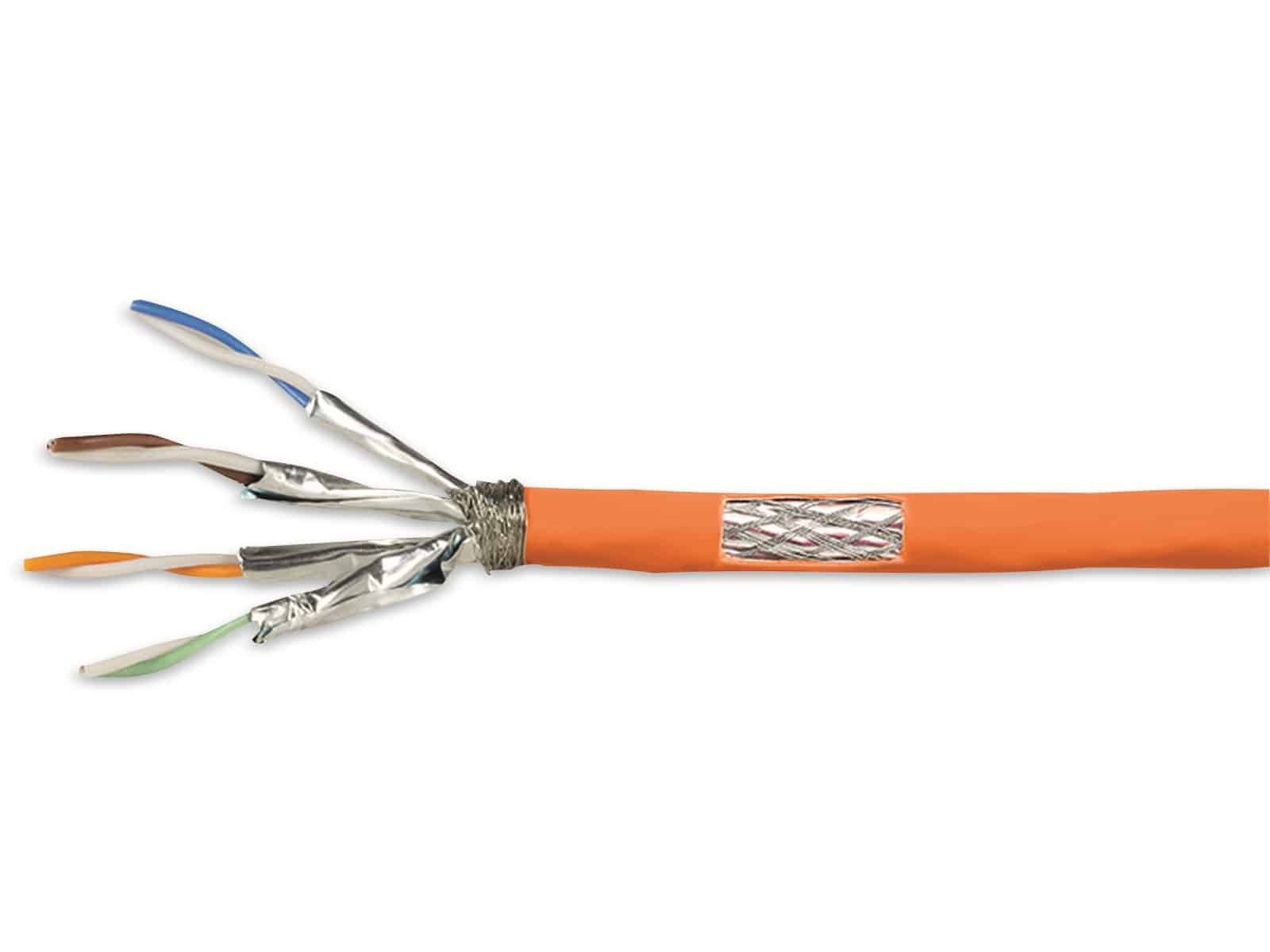 LOGILINK CAT.7 Datenkabel CPV0058, Installation, AWG23, orange, 25 m