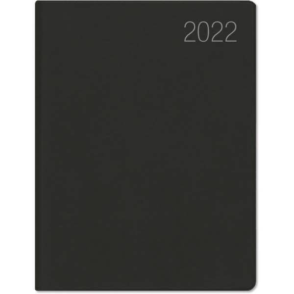 Taschenkalender schwarz 660 2022 8,3x10,7cm 1 Woche/2 Seiten