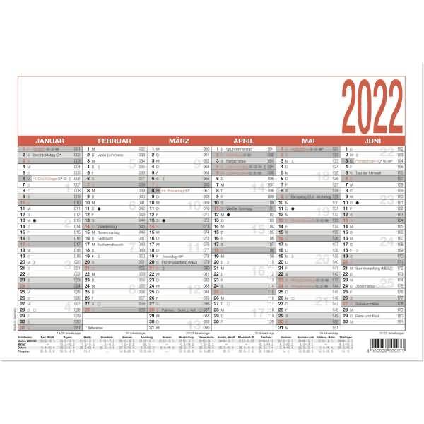 Arbeitstagekalender 907 A4 2022 29,7x21cm
