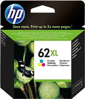 HP 62XL - 11.5 ml - Hohe Ergiebigkeit - Farbe (Cyan, Magenta, Gelb) - Original -