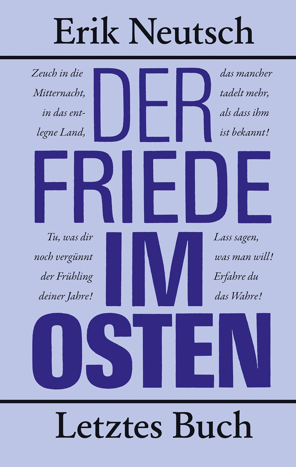 Der Friede im Osten Letztes Buch