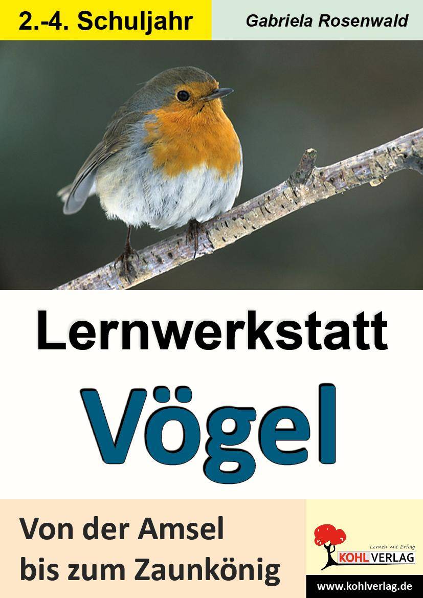 Lernwerkstatt Vögel Von der Amsel bis zum Zaunkönig. 2.-4. Schuljahr. Infotexte / Informationen / Aufgaben / Einzel-, Partner & Gruppenarbeit