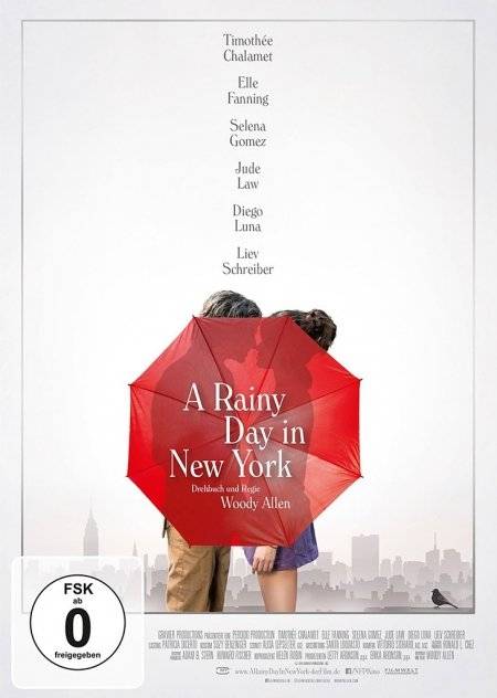 A Rainy Day in New York Regie: Woody Allen, Schauspieler: Timothée Chalamet/Elle Fanning/Selena Gomez u a, USA 2019, FSK ab 0, DVD-Video, Dt/engl