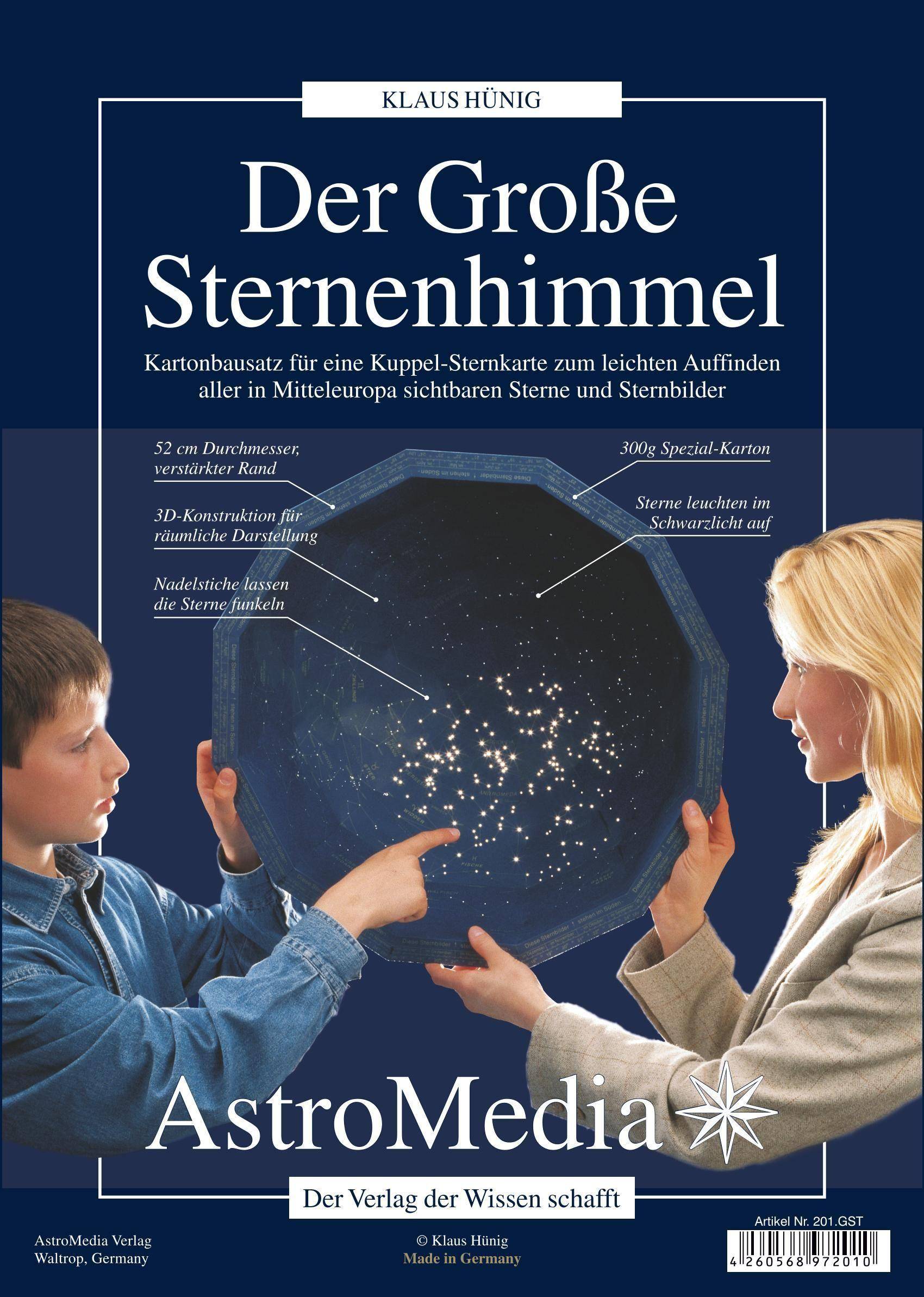 Der Große Sternenhimmel, Kartonbausatz Kartonbausatz für eine große Sternenkuppel zum leichten Auffinden aller in Mitteleuropa sichtbaren Sterne un
