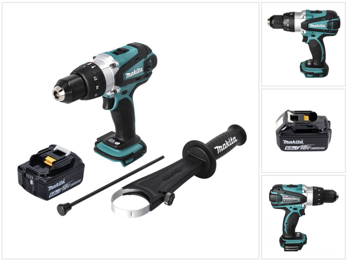 Makita DHP 458 G1 Akku Schlagbohrschrauber 18 V 91 Nm + 1x Akku 6,0 Ah - ohne Ladegerät