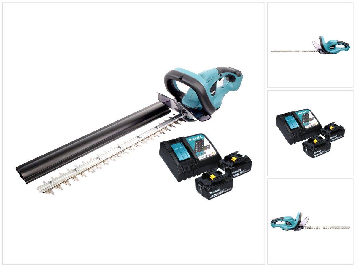 Makita DUH 523 RG Akku Heckenschere 18 V 52 cm + 2x Akku 6,0 Ah + Ladegerät
