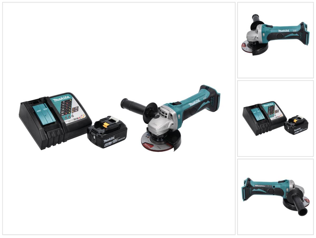 Makita DGA 452 RG1 Akku Winkelschleifer 18 V 115 mm + 1x Akku 6,0 Ah + Ladegerät