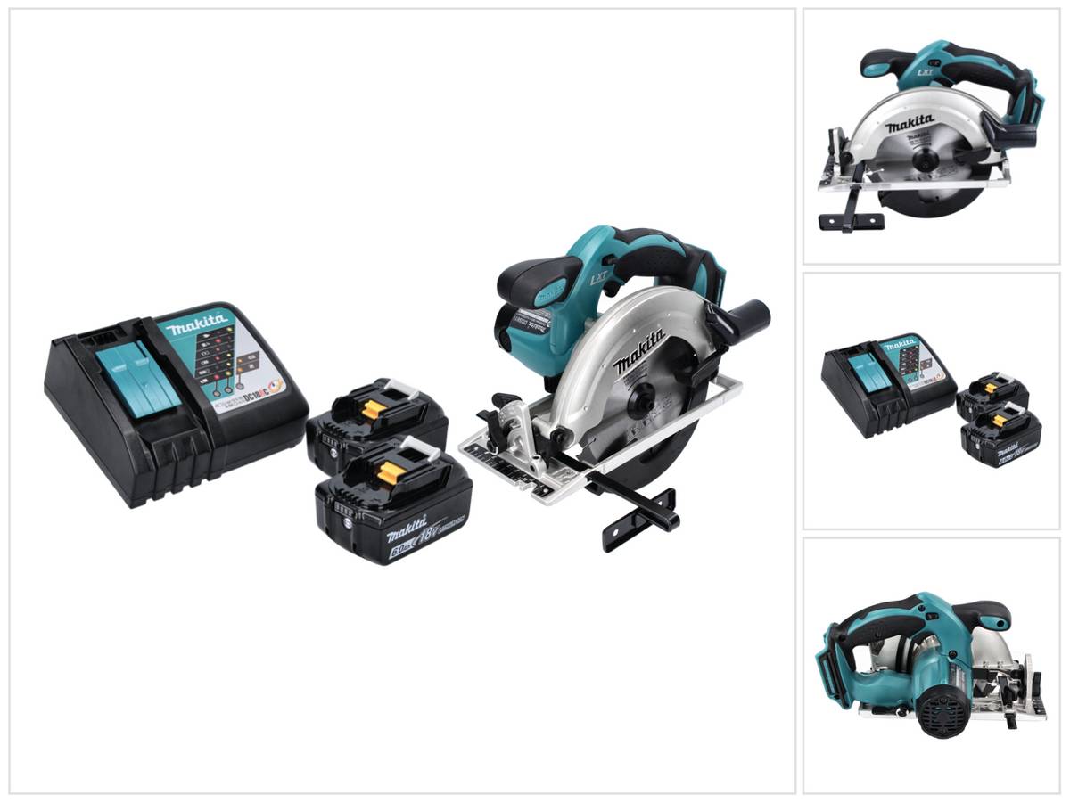 Makita DSS 611 RG Akku Handkreissäge 18 V 165 mm + 2x Akku 6,0 Ah + Ladegerät