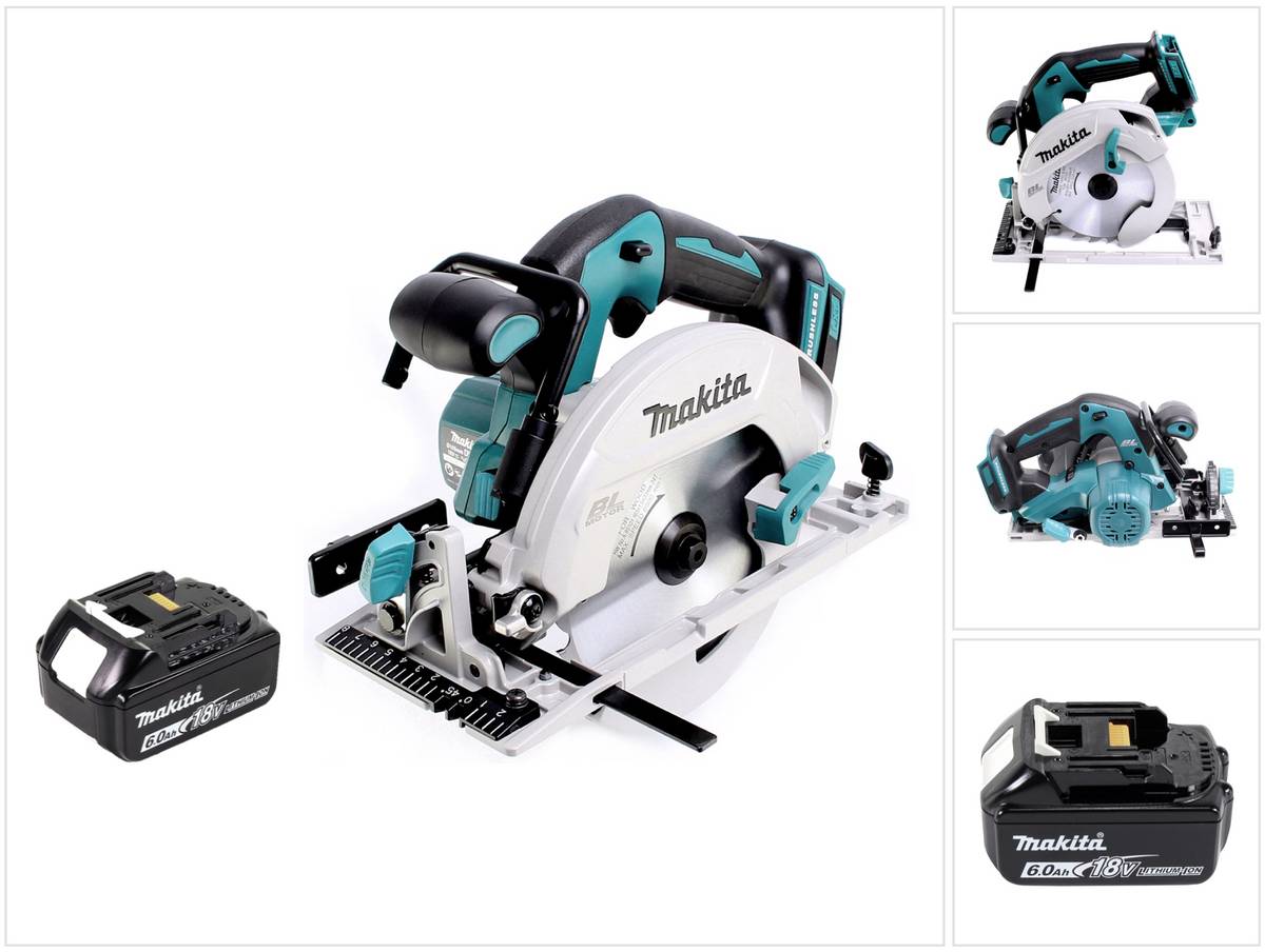 Makita DHS 680 G1 Akku Handkreissäge 18 V 165 mm Brushless + 1x Akku 6,0 Ah - ohne Ladegerät