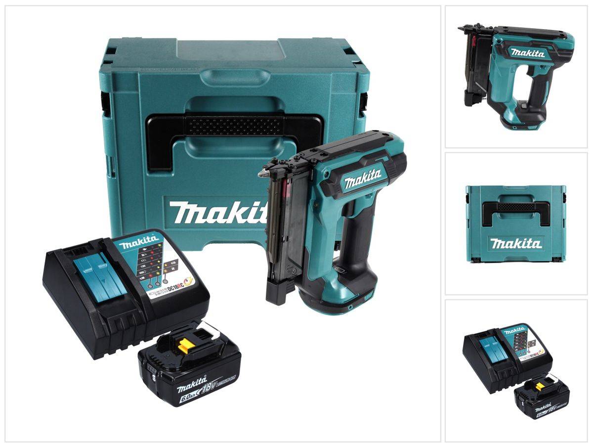 Makita DPT 353 RG1J Akku Pintacker 18 V + 1x Akku 6,0 Ah + Ladegerät + Makpac