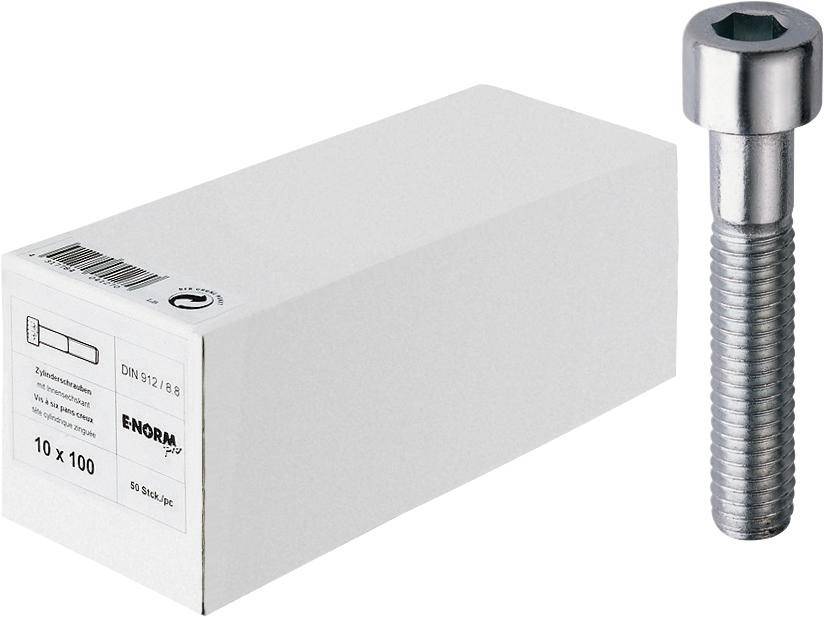 DIN 912 8.8 galZn M10x25 HP E-NORMpro, 200 Stück