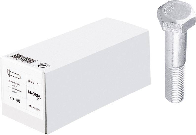 DIN 931 8.8 galZn M6x60 HP E-NORMpro