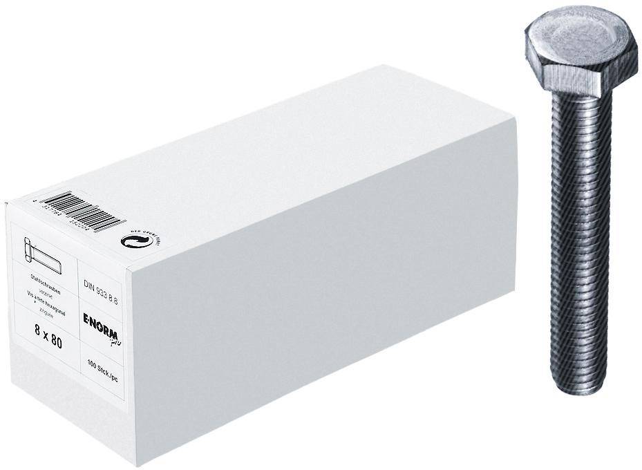 DIN 933 8.8 galZn M5x30 HP E-NORMpro, 200 Stück