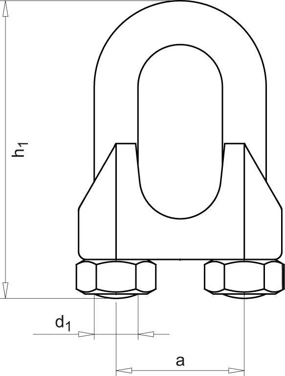 DIN 741 (ehem.) galZn 8mm/M6 5/16 HP (100)