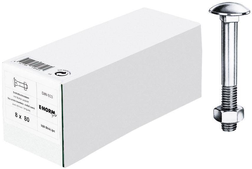 DIN 603 Mu galZn M10x50 HP E-NORMpro, 50 Stück