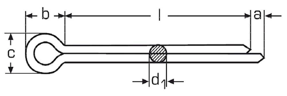 DIN 94 ST galZn 5x50 HP E-NORMpro, 50 Stück
