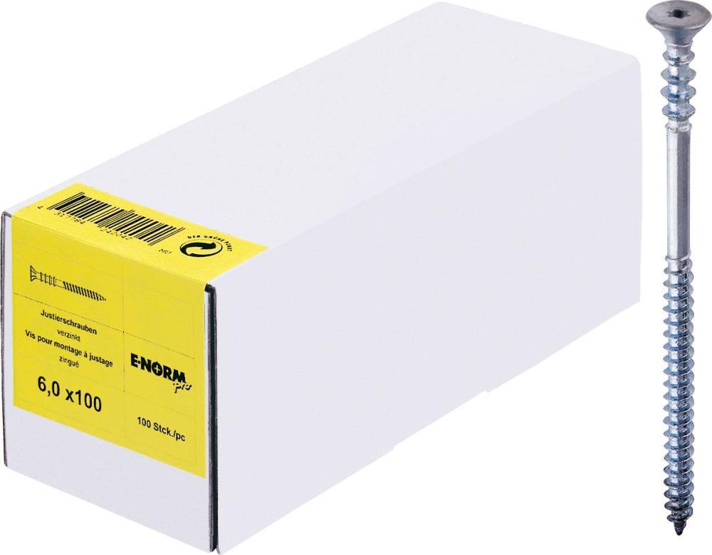 Justierschraube galZn 6,0x130 E-NORMpro, 50 Stück