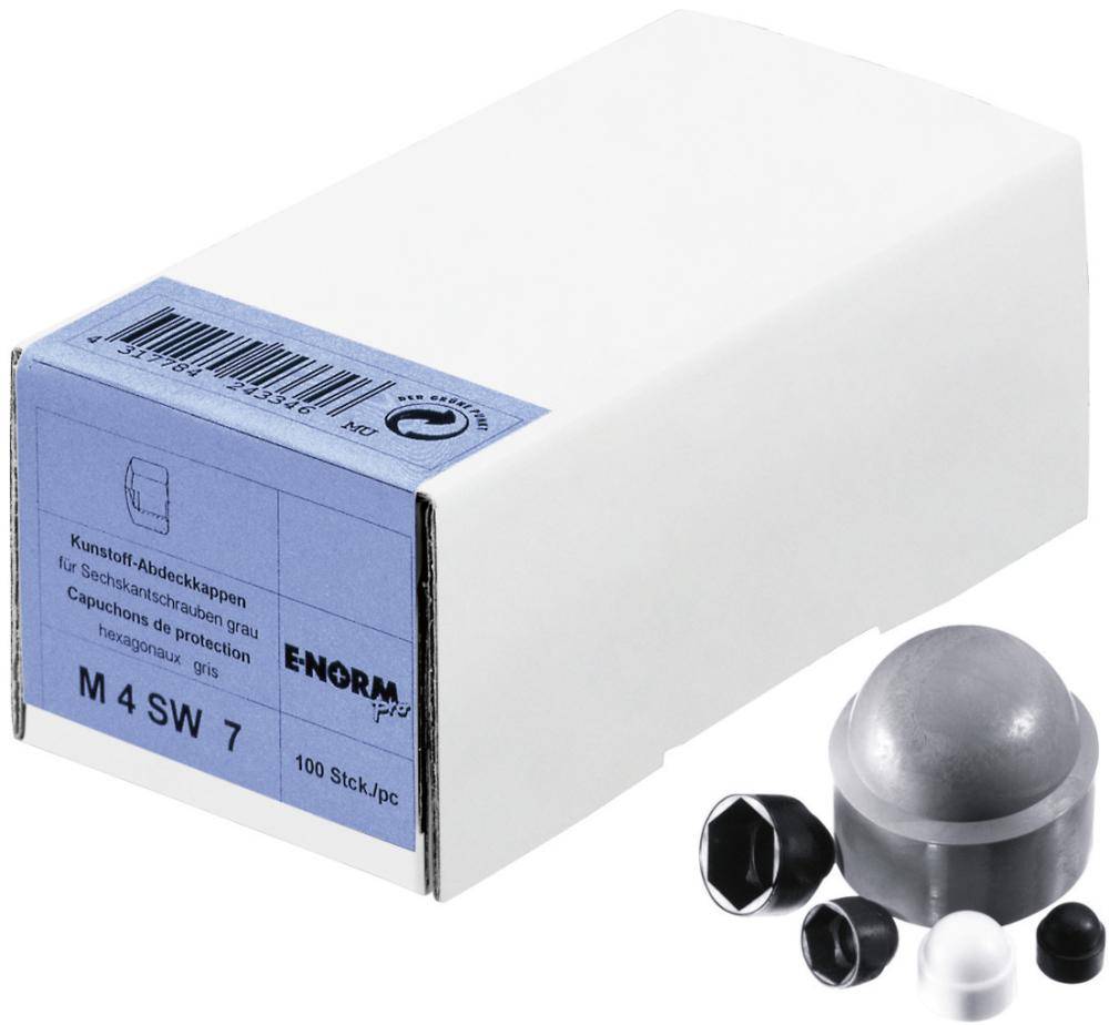Abdeckkappen KST grau M16 SW24 HP E-NORMpro, 50 Stück