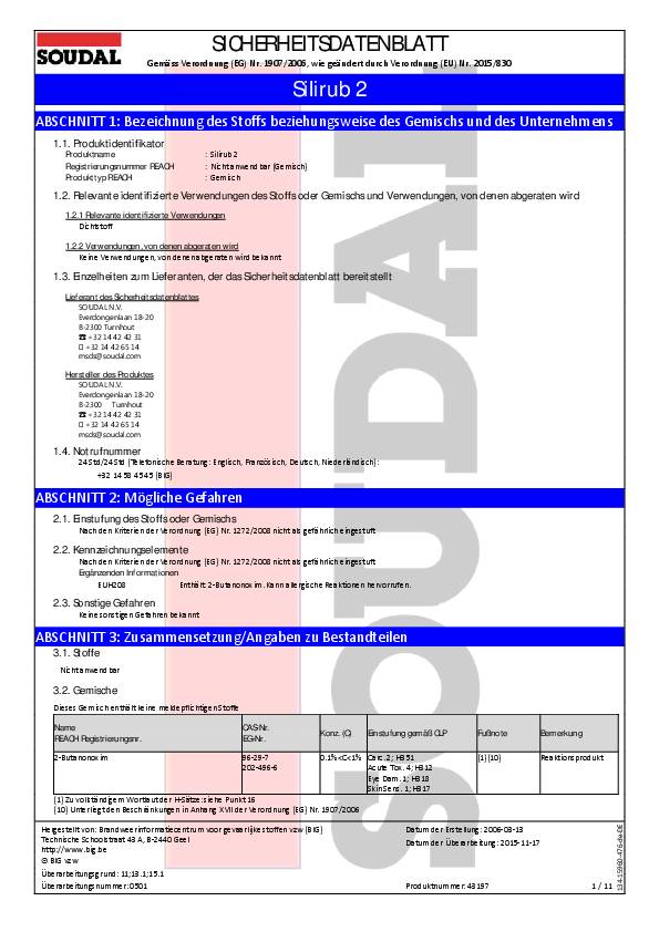 SILIRUB Bau N 600ml Beutel, schwarz SOUDAL