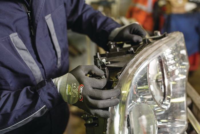 Handschuh OPTIMATE Gr.8 grau/schwarz EN 420/EN 388 PSA II OPTIFLEX