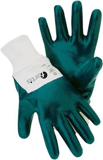 Handschuh Mechanicblue,Nitril,Strickb.,Gr10,FORTIS