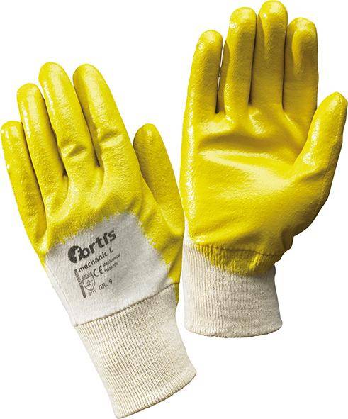 Handschuh MechanicL, Nitril,gelb, Gr.10 FORTIS