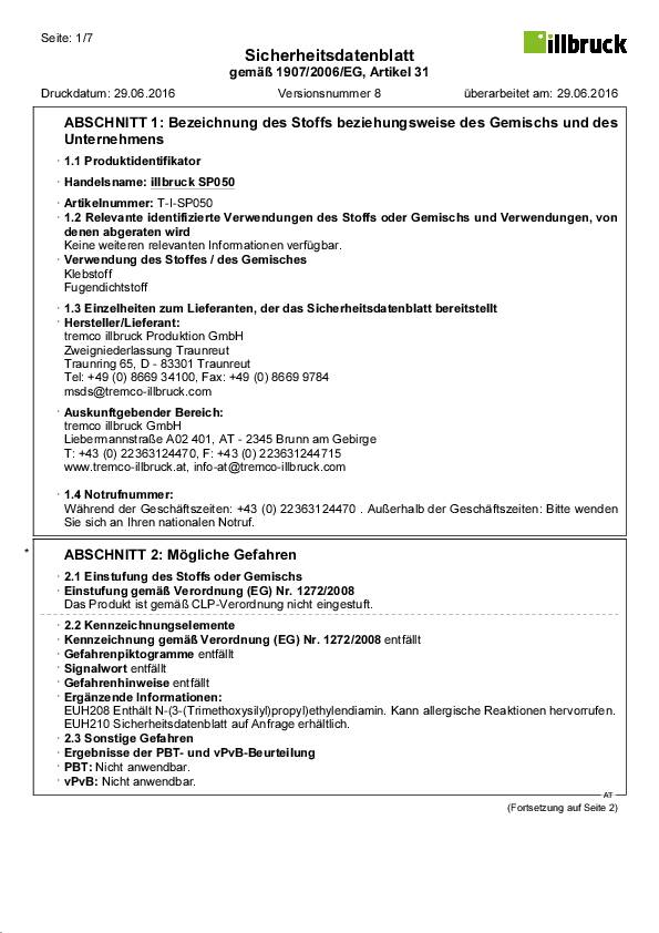 SP050 Univ.klebstoff grau310ml Illbruck