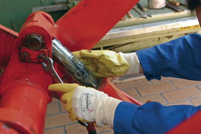 Handschuhe Sahara 100 Gr.7 gelb BW-Trikot m.Nitril EN 388 PSA II HONEYWELL