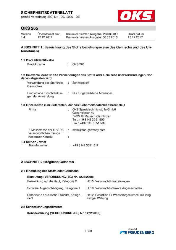 Spannfutterpaste OKS 265 1 kg