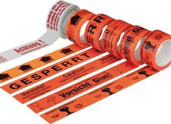 Warn-Klebeband 50mmx66m-Empf. Elektrogeräte-, 6 Rollen