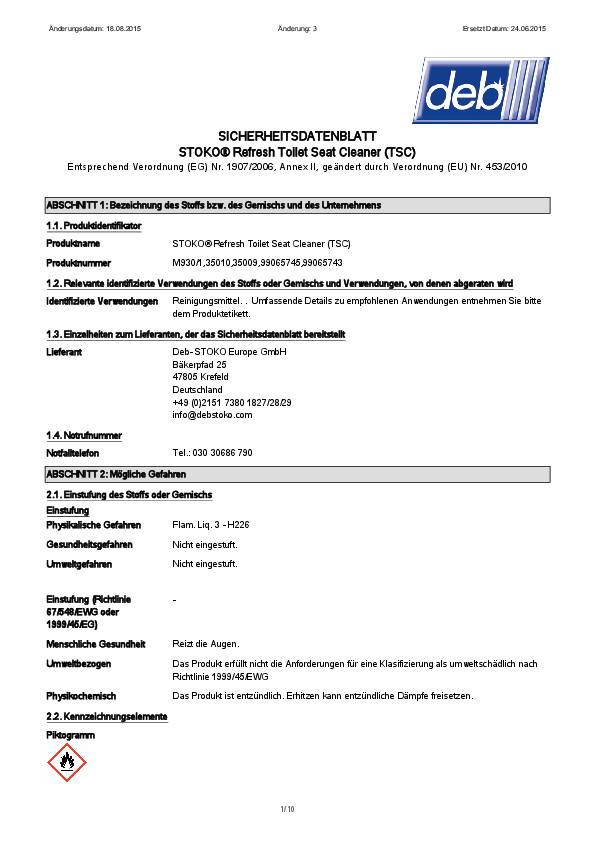 Stoko Refresh Toilet SeatCleaner-Spray, 500 ml Fl.