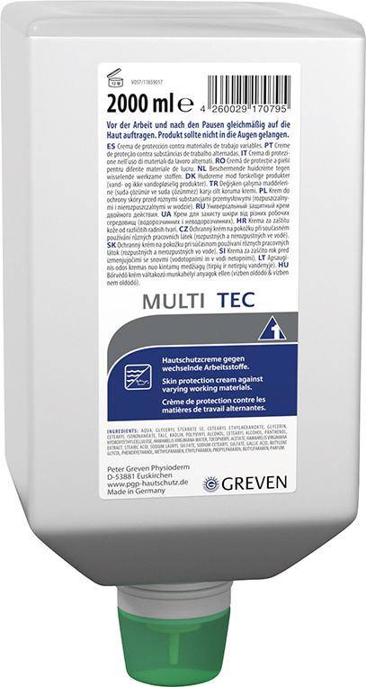 Hautschutzcreme Ligana Multi-tec,2000ml Variofl., 6 Flaschen
