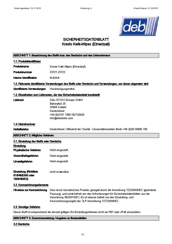 Solopol KWIK WIPES Handrein. Eimer a 70 Tücher