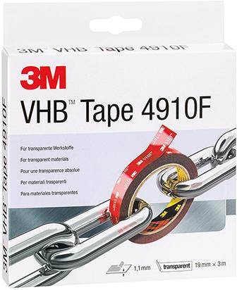 Doppels. Klebeband 4910F 19mmx33mx1mm hochtransp., 4 Stück