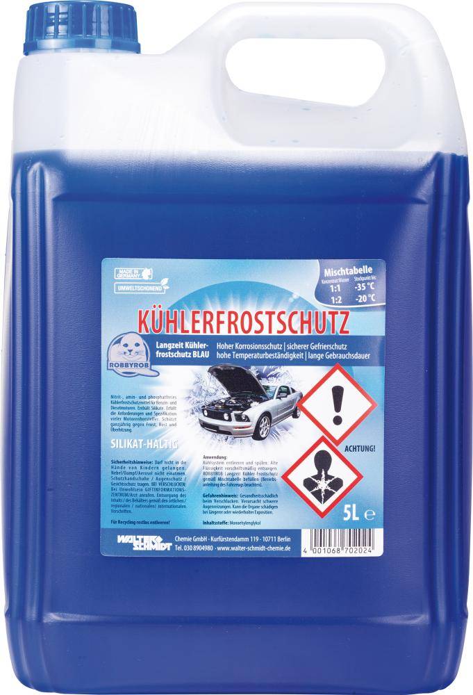 ROBBYROB Kühlerfrostschutz blau 5 Liter, 3 Stück