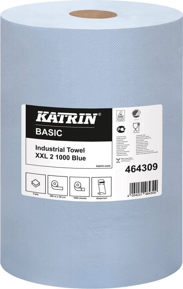 K-Rolle blau 2-lagig 38x36cm 1000 Blatt, 2 Rollen