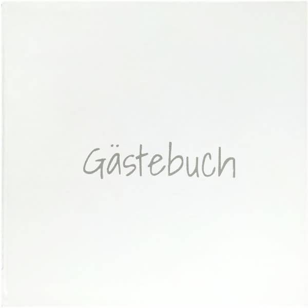 Gästebuch 20x20cm 80 Seiten weiß/silber