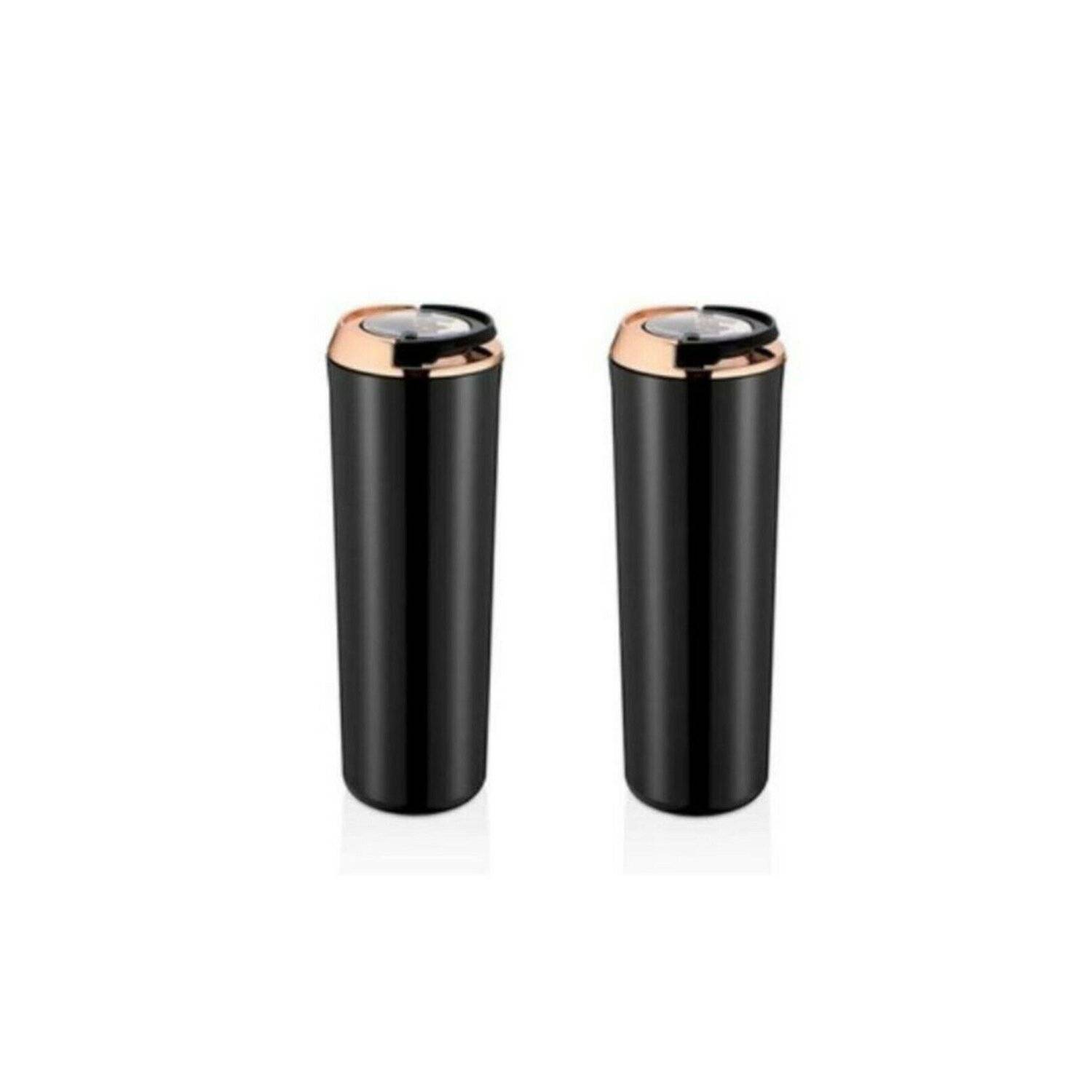 Vip Ahmet 2-teiliges Rundes Vakuum Aufbewahrungsbox Vorratsdosen Behälter Set Schwarz-Kupfer