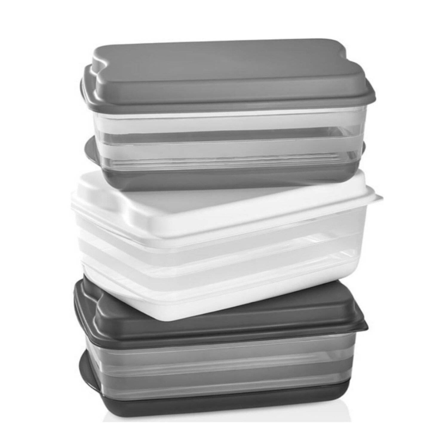 Vip Ahmet Rüya Praktisch Vorratsbehälter Aufbewahrung mit seiher 3500ml Grau