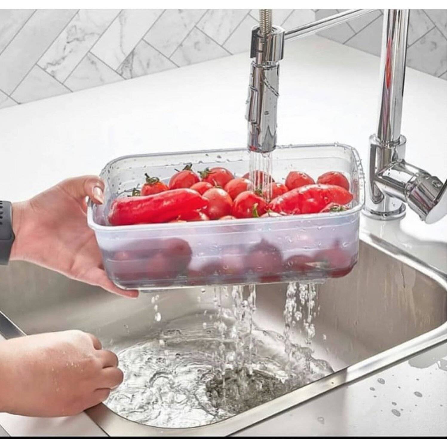 Vip Ahmet Rüya Praktisch Vorratsbehälter Aufbewahrung mit seiher 3500ml Grau