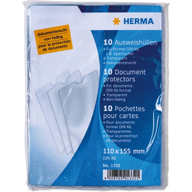 HERMA Ausweishülle, PP, 1-fach, 110 x 155 mm, Kleinpackung