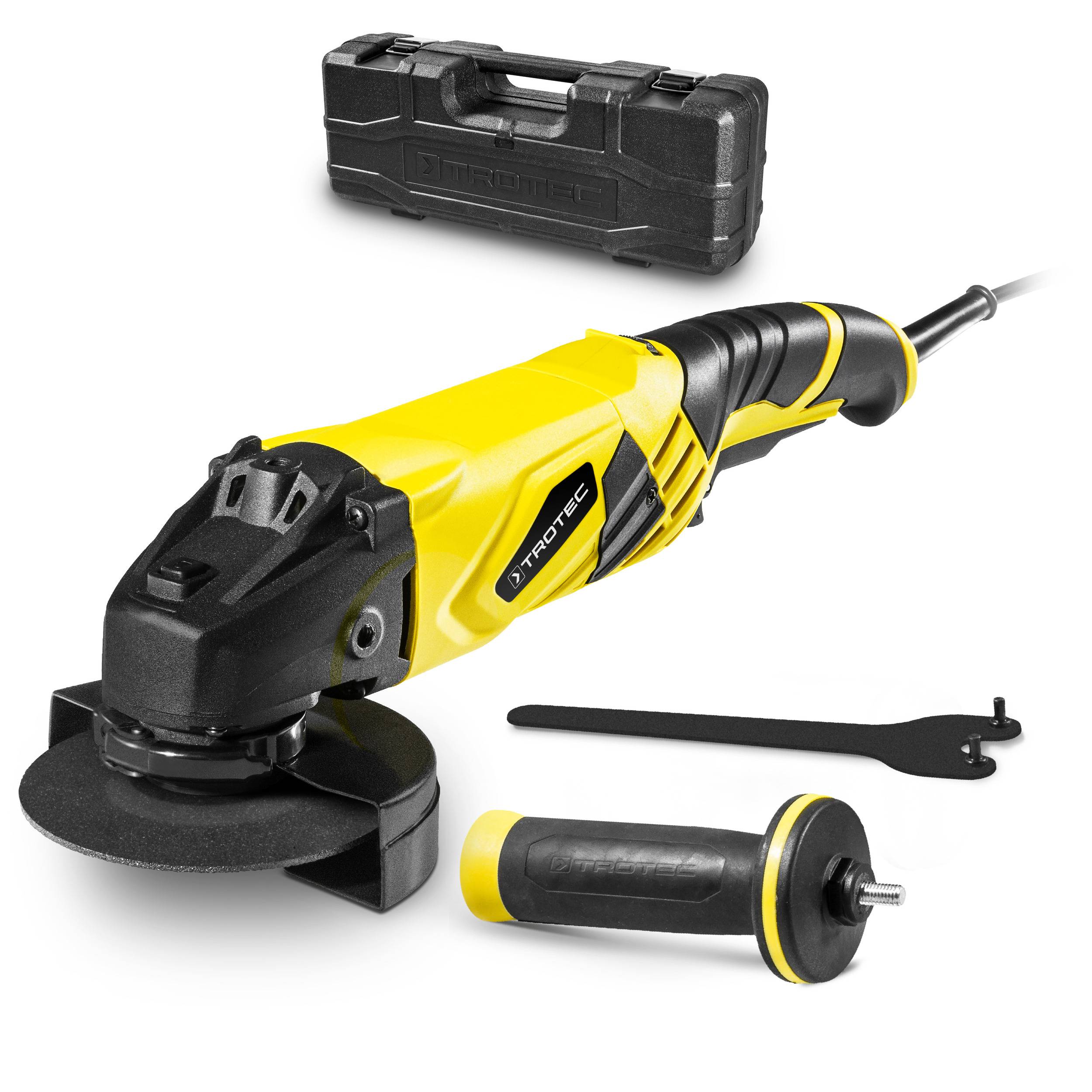 TROTEC Winkelschleifer PAGS 10‑125 – Trennschleifer 1.200 Watt, Drehzahl von 5.000 min-¹ bis 12.000 min-¹, Scheiben-Ø: 125 mm, Sicherheitsschal