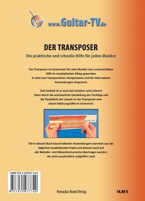 Guitar-TV, Der Transposer, mit Original-Transposer Die Transponierhilfe für jeden Musiker. Für Gitarre, Klarinette, Saxophon, Flöte, Klavier, Tromp