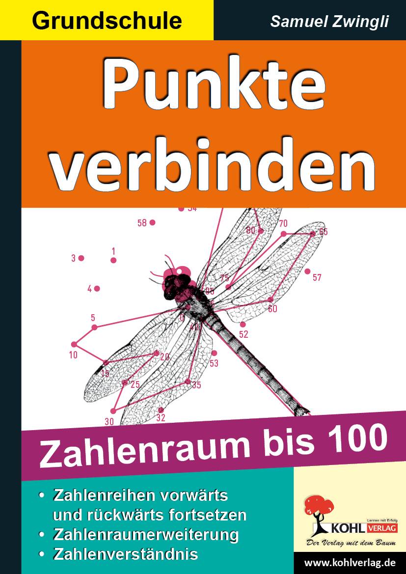 Punkte verbinden 100 Zahlenraum bis 100. Grundschule