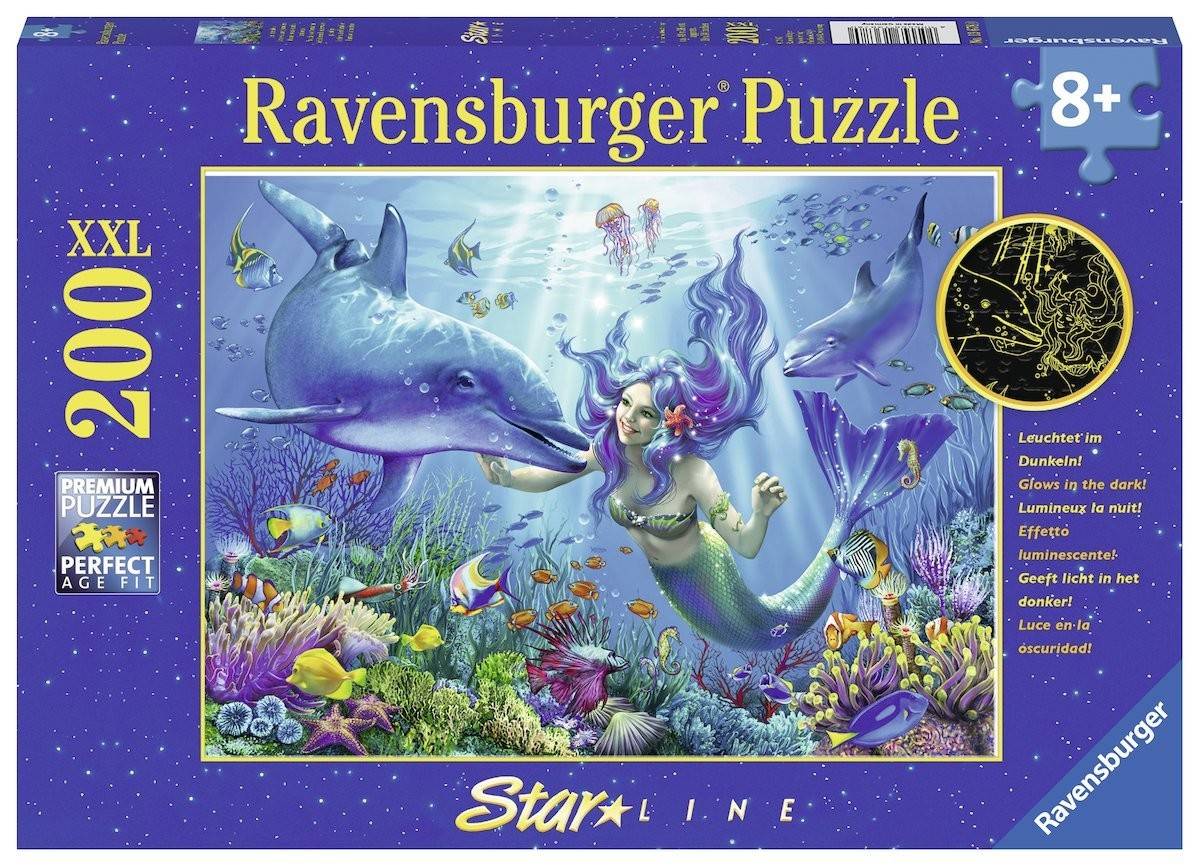 Ravensburger 136780 - Leuchtendes Unterwasserparadies - Kinderpuzzle mit Leuchteffekt, 200 XXL-Teile Starline