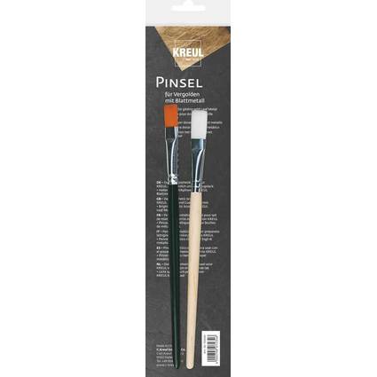 KREUL Pinsel zum Vergolden mit Blattmetall, 2er Set