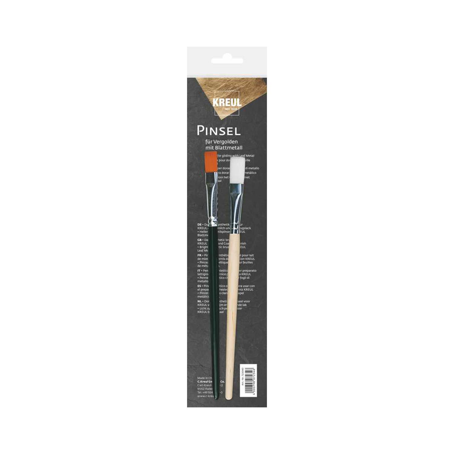 SELVA Pinsel für Vergolden mit Blattmetall, 2er-Set
