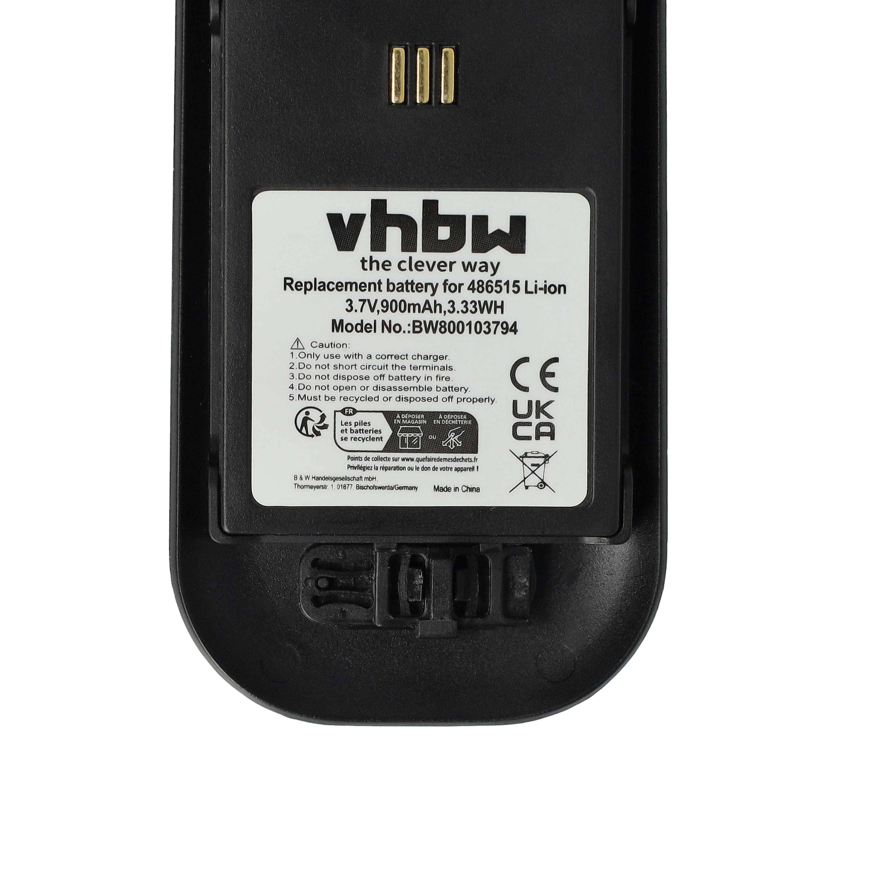 vhbw Akku kompatibel mit Avaya 3720, 3725, 3740, DH4, WH1 schnurlos Festnetz Telefon (900mAh, 3,7V, Li-Ion)
